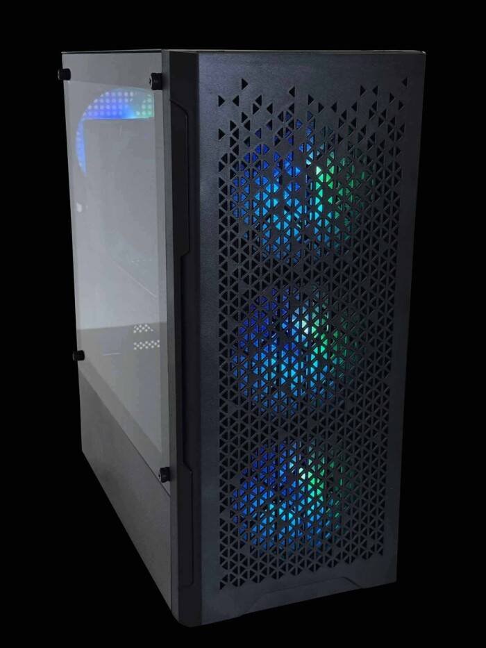 Computer case with lighting