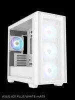 White computer case with fans