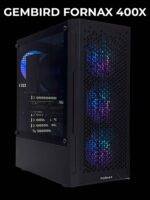 Black computer case with lighting