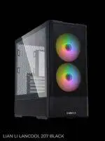 Black computer case with RGB