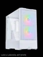 White computer case with RGB