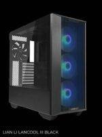 Black computer case with lighting