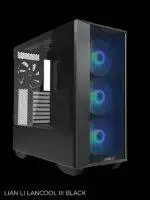 Black computer case with lighting
