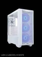 White computer case with lighting