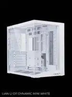 White computer case with glass
