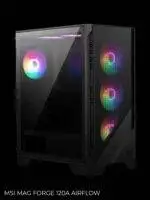 Black computer case with RGB