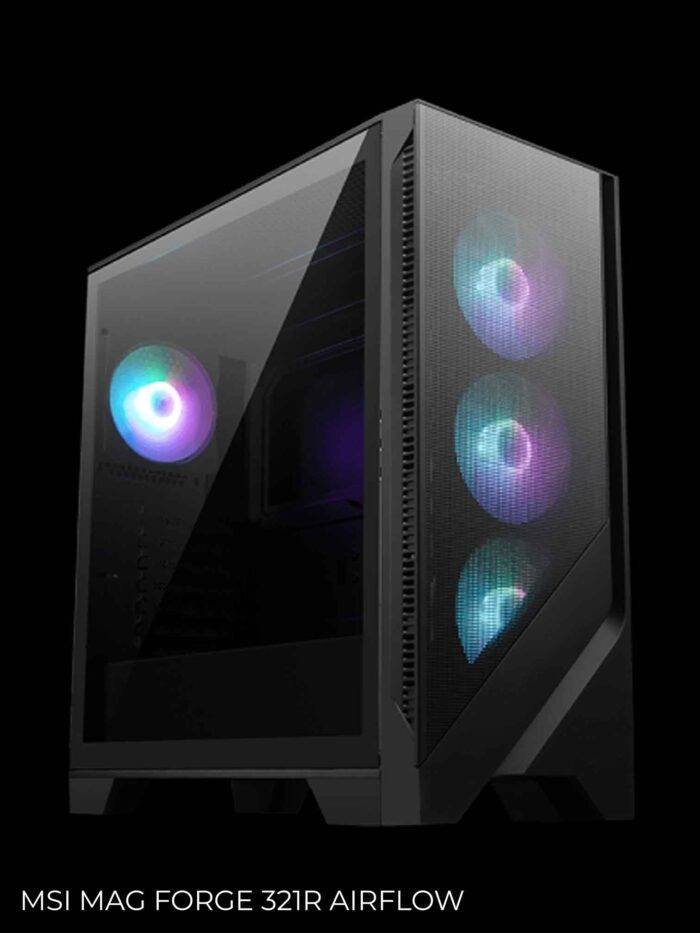 Modern computer case with lighting