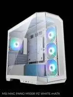 White computer case with lighting