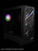 Black computer case with RGB