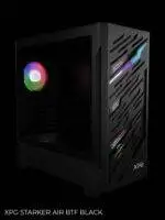 Black computer case with RGB