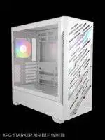 White computer case with lighting