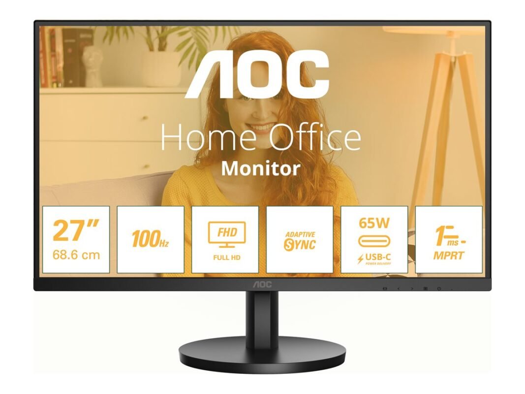AOC 27B3CA2 27" Monitor, FHD, 100 Hz, 1 ms