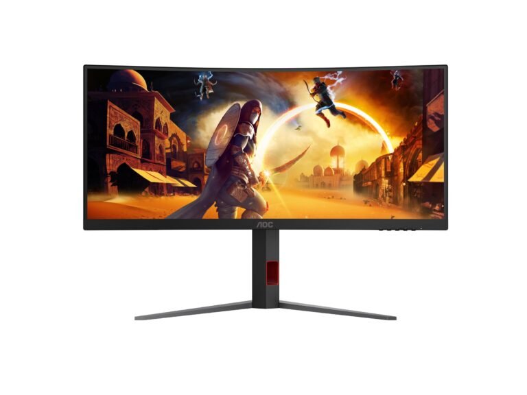 AOC CU34G4 34" Monitor, Fast VA, UWQHD, 180 Hz, 1 ms