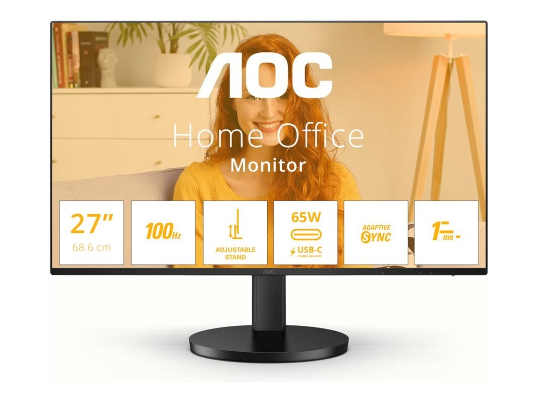 Monitor AOC Q27B3CF2, 27", IPS, QHD, 100 Hz, 1 ms