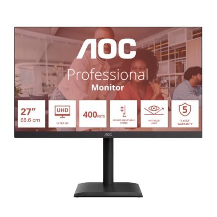 AOC U27E4CV 27" Monitor, IPS, UHD, 60 Hz, 4 ms