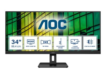 Monitor AOC U34E2M, 34", VA, WQHD, 100 Hz, 4 ms