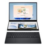 Asus | Zenbook Duo UX8406CA-PZ009W | Basalt Gray | 14" | OLED | Touchscreen | 3K | 2880 x 1800 pixels | Glossy | Intel Core Ultra 9 | 285H | 32 GB | LPDDR5X | Solid-state drive capacity 2000 GB | Intel Graphics | Windows 11 Home | 802.11be | Bluetooth version 5.4 | Keyboard language US international | Keyboard backlit