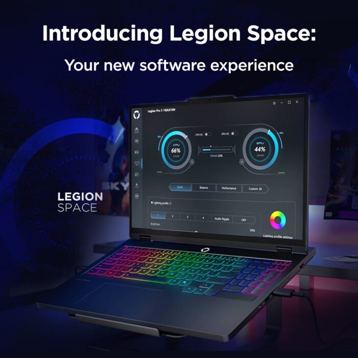Lenovo Legion Pro 5 16IAX10, 16", WQXGA OLED, Intel Core Ultra 7 255HX, 32GB DDR5, 1TB SSD, GeForce RTX 5070 8GB GDDR7, Windows 11 Home, Eclipse Black