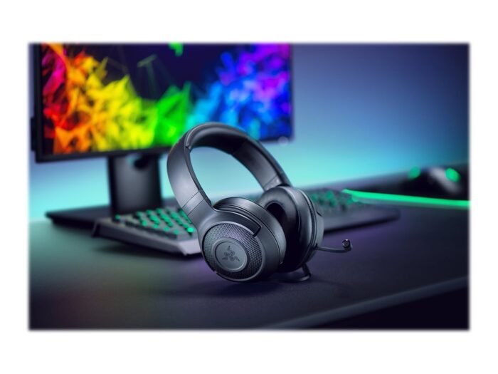 Razer Kraken X Lite Gaming Headset, Wired, Over-Ear, with Microphone, Black