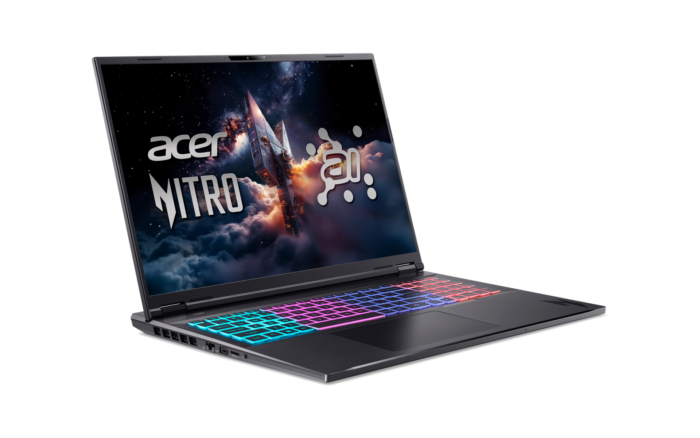 Acer | Nitro 18 AI AN18-61-R25V | Obsidian Black | 18" | IPS | WQXGA | 2560 x 1600 pixels | AMD Ryzen AI 7 | 350 | 16 GB | DDR5 | Solid-state drive capacity 1000 GB | NVIDIA GeForce RTX 5060 | GDDR7 | 8 GB | Windows 11 Home | 802.11ax | Bluetooth version 5.3 | Keyboard language US international | Keyboard backlit | Warranty 24 month(s)