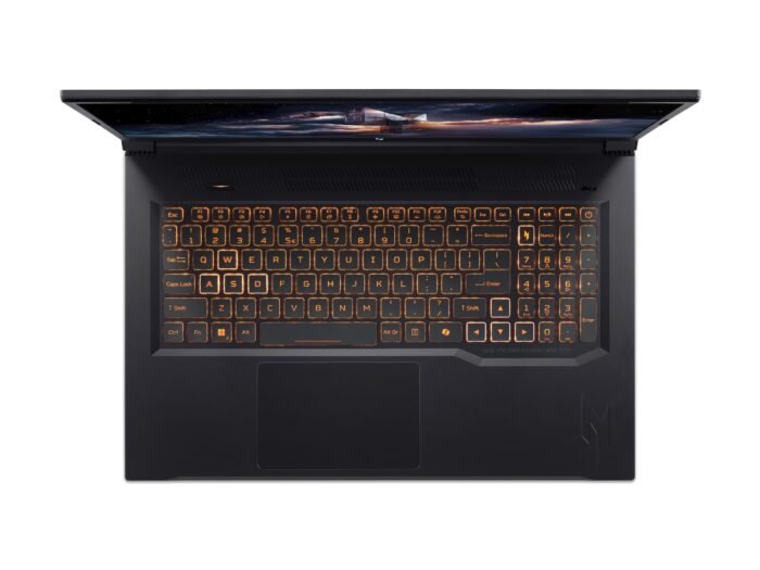 Acer | Nitro V 17 AI ANV17-41-R9XF | Obsidian Black | 17.3" | IPS | QHD | 2560 x 1440 pixels | AMD Ryzen 7 | 260 | 32 GB | DDR5 | Solid-state drive capacity 1000 GB | NVIDIA GeForce RTX 5070 | GDDR7 | 8 GB | Windows 11 Home | 802.11ax | Bluetooth version 5.3 | Keyboard language US international | Keyboard backlit | Warranty 24 month(s)