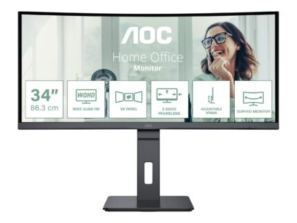 AOC | CU34P3CV | 34" | VA | 21:9 | 100 Hz | 4 ms | 3440 x 1440 pixels | HDMI ports quantity 1