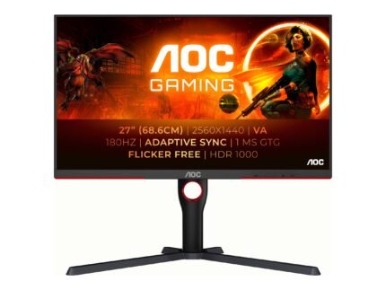 AOC | Monitor | Q27G3XMN/BK | 27" | VA | 16:9 | 180 Hz | 1 ms | 2560 x 1440 pixels | 700 cd/m² | HDMI ports quantity 2 | Black