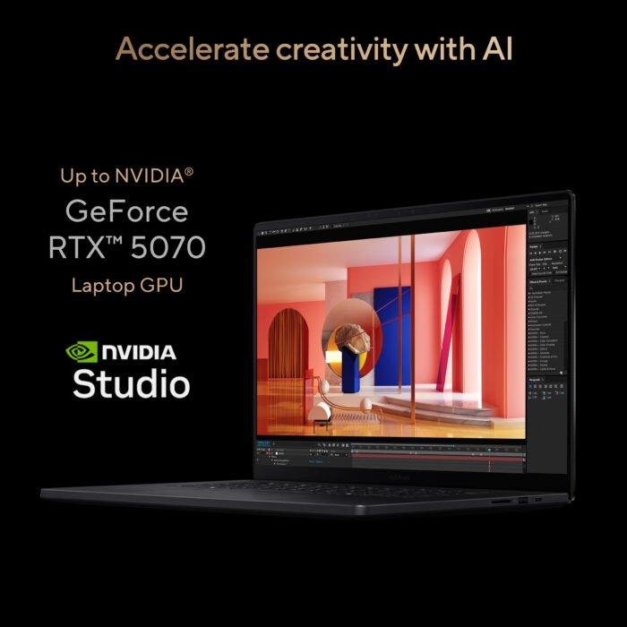 Asus | ProArt P16 H7606WP-RJ079X | Nano Black | 16" | OLED | Touchscreen | 3K | 2880 x 1800 pixels | 120 Hz | Glossy | AMD Ryzen AI 9 | HX370 | 64 GB | LPDDR5X | Solid-state drive capacity 2000 GB | NVIDIA GeForce RTX 5070 | GDDR7 | 8 GB | Windows 11 Pro | 802.11be | Keyboard language US international | Keyboard backlit | Warranty 24 month(s) | Battery warranty 12 month(s)