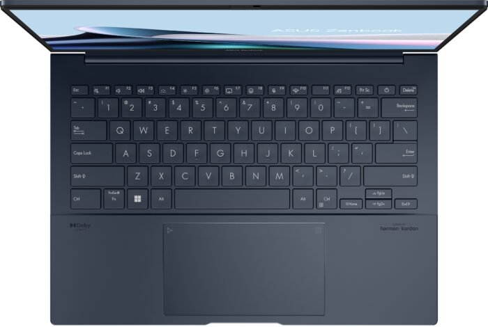 Asus | Zenbook 14 UX3405CA-PZ217W | Ponder Blue | 14 " | OLED | Touchscreen | 3K | 2880 x 1800 pixels | 120 Hz | Glossy | Intel Core Ultra 7 | 255H | 32 GB | LPDDR5X | Solid-state drive capacity 1000 GB | Intel Graphics | Windows 11 Home | 802.11be | Bluetooth version 5.4 | Keyboard language US international | Keyboard backlit | Warranty 24 month(s) | Battery warranty 12 month(s)