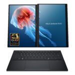 Asus | Zenbook Duo UX8406CA-QL287W | Inkwell Gray | 14" | OLED | Touchscreen | FHD | 1920 x 1200 pixels | Intel Core Ultra 7 | 255H | 16 GB | LPDDR5X | Solid-state drive capacity 1000 GB | Intel Arc Graphics | Windows 11 Home | 802.11be | Bluetooth version 5.4 | Keyboard language US international | Keyboard backlit | Warranty 24 month(s) | Battery warranty 12 month(s)
