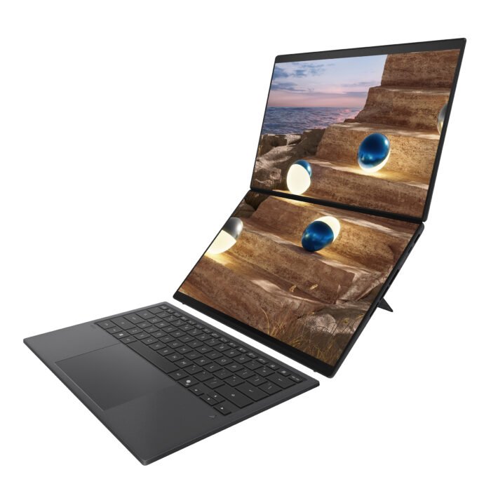 Asus | Zenbook Duo UX8407AA-SN066W | Moher Gray | 14" | OLED | Touchscreen | 2.8K | 2880 x 1800 pixels | 144 Hz | Anti-Reflective | Intel Core Ultra X9 | 378H | 32 GB | LPDDR5X | Solid-state drive capacity 2000 GB | Intel Arc Graphics | Windows 11 Pro | 802.11be | Bluetooth version 5.4 | Keyboard language US international | Keyboard backlit | Warranty 24 month(s) | Battery warranty 12 month(s)