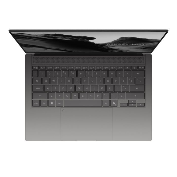 Asus Zenbook S14 UX5406AA-SU272X | Antrim Gray | 14 " | OLED | Touchscreen | 3K | 2880 x 1800 pixels | 120 Hz | Glossy | Intel Core Ultra 9 | 386H | 32 GB | LPDDR5X | Solid-state drive capacity 1000 GB | Intel Graphics | Windows 11 Pro | 802.11be | Bluetooth version 6.0 | Keyboard language US international | Keyboard backlit | Warranty 24 month(s) | Battery warranty 12 month(s)