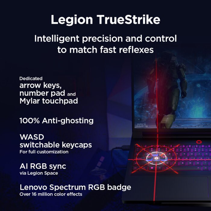 Lenovo Legion Pro 7 16IAX10H | Eclipse Black | 16" | OLED | WQXGA | 2560 x 1600 pixels | Intel Core Ultra 9 | 275HX | 32 GB | CSODIMM DDR5 | Solid-state drive capacity 2x1000 GB | NVIDIA GeForce RTX 5080 | GDDR7 | 16 GB | Windows 11 Home | 802.11be | Bluetooth version 5.4 | Keyboard language English | Keyboard backlit | Warranty 24 month(s) | Battery warranty 12 month(s)