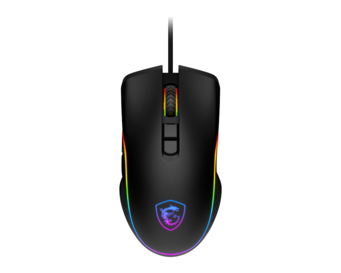 MSI FORGE GM300 Gaming Mouse, optical, wired, 7200 DPI, USB 2.0, Black