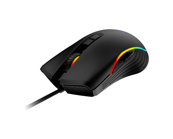 MSI FORGE GM300 Gaming Mouse, optical, wired, 7200 DPI, USB 2.0, Black