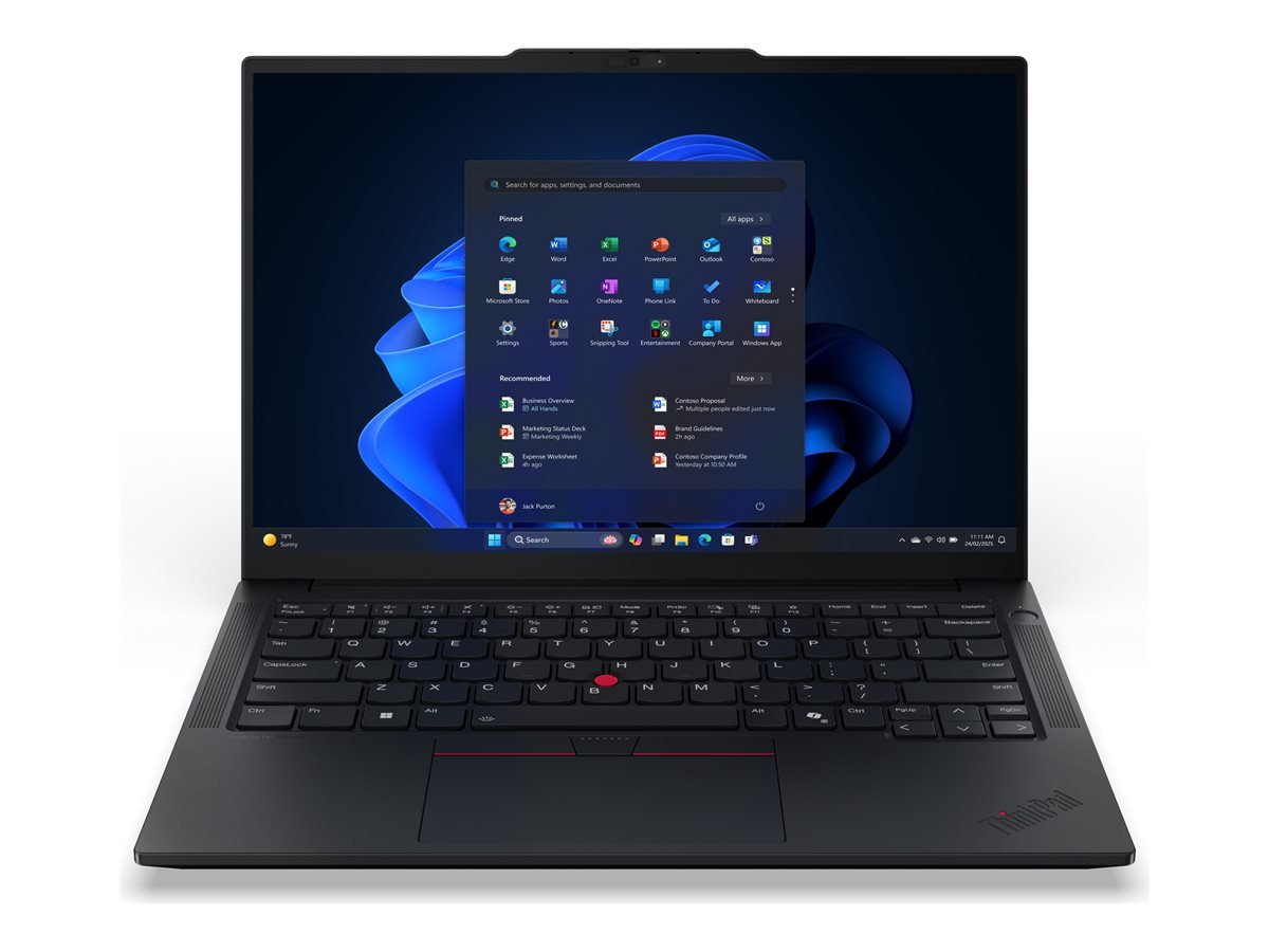 Lenovo ThinkPad E14 G7 Intel | Black | 14" | IPS | WUXGA | 1920 x 1200 pixels | Anti-glare | Intel Core Ultra 7 | 258V | 32 GB | Soldered LPDDR5x | Solid-state drive capacity 512 GB | Intel Arc Graphics 140V | Windows 11 Pro | 802.11ax | Bluetooth version 5.3 | Keyboard language English | Keyboard backlit | Warranty 36 month(s) | Battery warranty 12 month(s) Lenovo ThinkPad E14 G7 Intel | Black | 14" | IPS | WUXGA | 1920 x 1200 pixels | Anti-glare | Intel Core Ultra 7 | 258V | 32 GB | Soldered LPDDR5x | Solid-state drive capacity 512 GB | Intel Arc Graphics 140V | Windows 11 Pro | 802.11ax | Bluetooth version 5.3 | Keyboard language English | Keyboard backlit | Warranty 36 month(s) | Battery warranty 12 month(s)