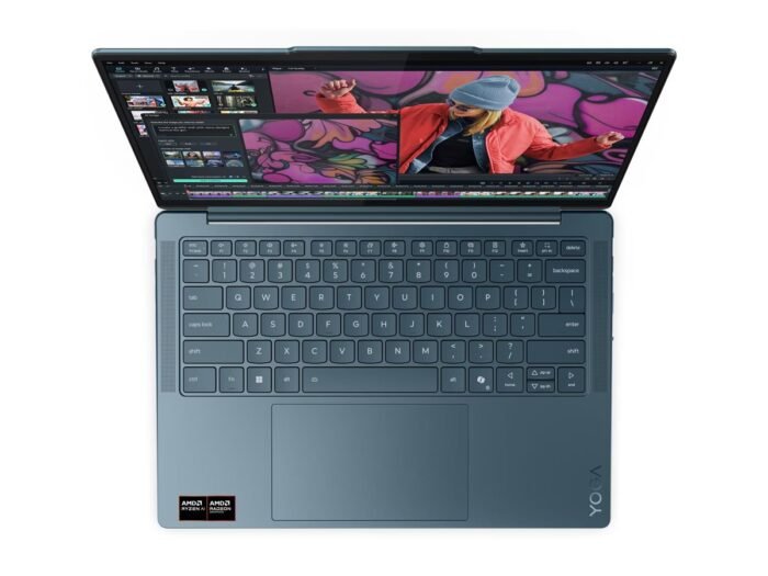 Lenovo Yoga Slim 7 14AKP10 AMD | Tidal Teal | 14" | OLED | WUXGA | 1920 x 1200 pixels | Glossy | AMD Ryzen AI 7 | 350 | 16 GB | Soldered LPDDR5X | Solid-state drive capacity 512 GB | AMD Radeon 860M Graphics | Windows 11 Home | 802.11be | Bluetooth version 5.4 | Keyboard language English | Keyboard backlit | Warranty 24 month(s) | Battery warranty 12 month(s)