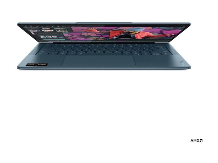 Lenovo Yoga Slim 7 14AKP10 AMD | Tidal Teal | 14" | OLED | WUXGA | 1920 x 1200 pixels | Glossy | AMD Ryzen AI 7 | 350 | 16 GB | Soldered LPDDR5X | Solid-state drive capacity 512 GB | AMD Radeon 860M Graphics | Windows 11 Home | 802.11be | Bluetooth version 5.4 | Keyboard language English | Keyboard backlit | Warranty 24 month(s) | Battery warranty 12 month(s)