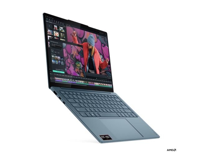 Lenovo Yoga Slim 7 14AKP10 AMD | Tidal Teal | 14" | OLED | WUXGA | 1920 x 1200 pixels | Glossy | AMD Ryzen AI 7 | 350 | 16 GB | Soldered LPDDR5X | Solid-state drive capacity 512 GB | AMD Radeon 860M Graphics | Windows 11 Home | 802.11be | Bluetooth version 5.4 | Keyboard language English | Keyboard backlit | Warranty 24 month(s) | Battery warranty 12 month(s)