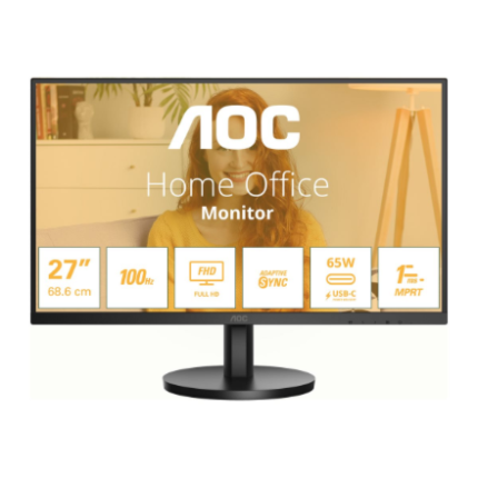 AOC | 27B3CA2 | 27" | IPS | FHD | 16:9 | 100 Hz | 1 ms | 1920 x 1080 pixels | 250 cd/m² | HDMI ports quantity 1 | Black