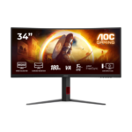 AOC | CU34G4 | 34" | Fast VA | UWQHD | 21:9 | 180 Hz | 1 ms | 3440 x 1440 pixels | 300 cd/m² | HDMI ports quantity 2 | Black
