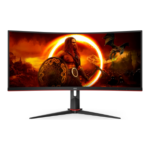 AOC | Gaming Monitor | CU34G2XP/BK | 34" | VA | 21:9 | 180 Hz | 1 ms | 3440 x 1440 pixels | HDMI ports quantity 2 | Black